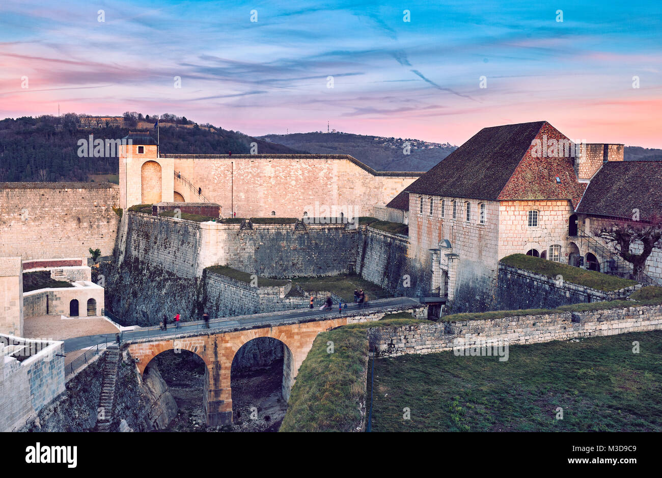 La Citadelle de Besançon, une forteresse du xviième siècle conçu par Vauban pour Louis XIV. UNESCO World Heritage Site. Besançon. Le Doubs. Bourgogne-Franche-Comté Banque D'Images