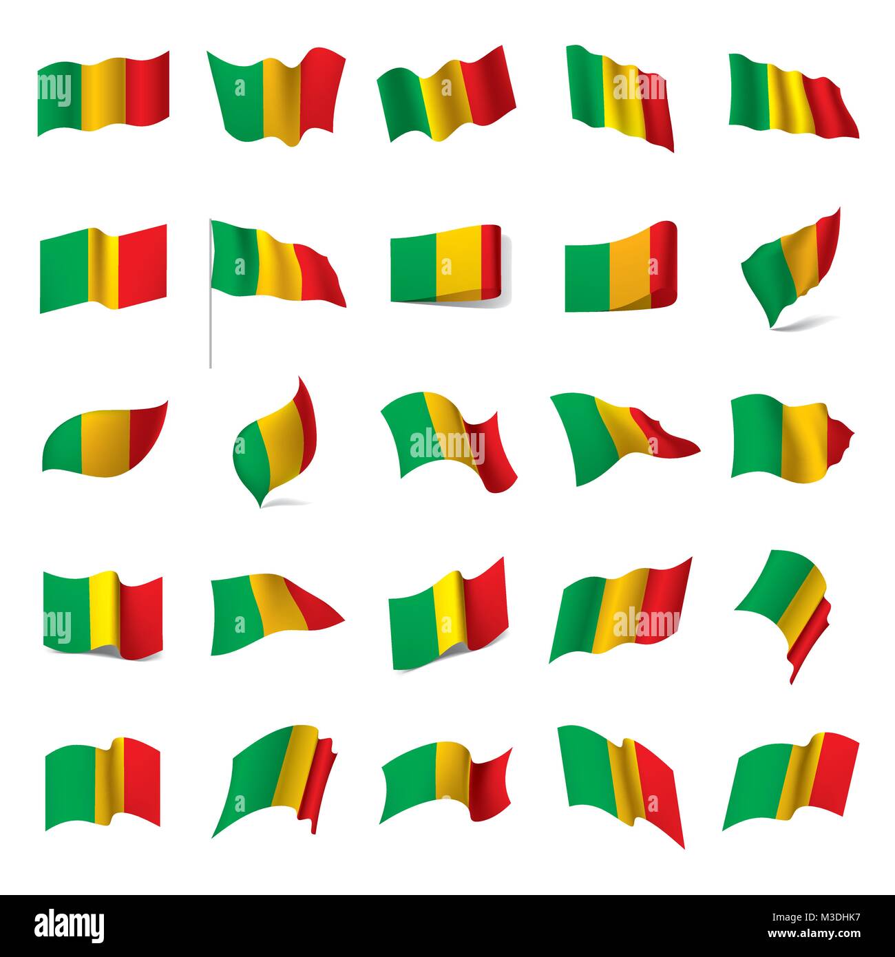Mali drapeau. Vector Illustration de Vecteur