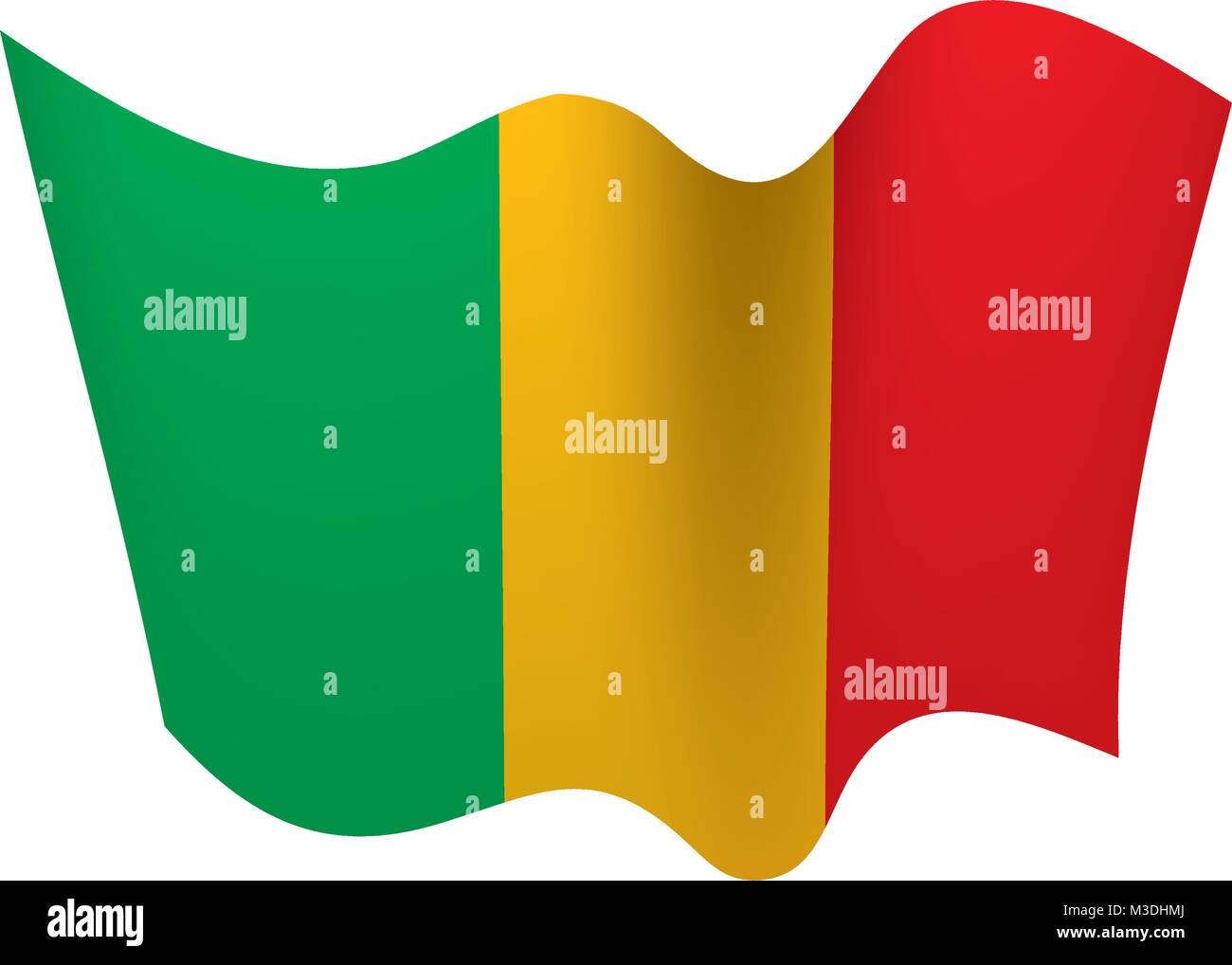 Mali drapeau. Vector Illustration de Vecteur