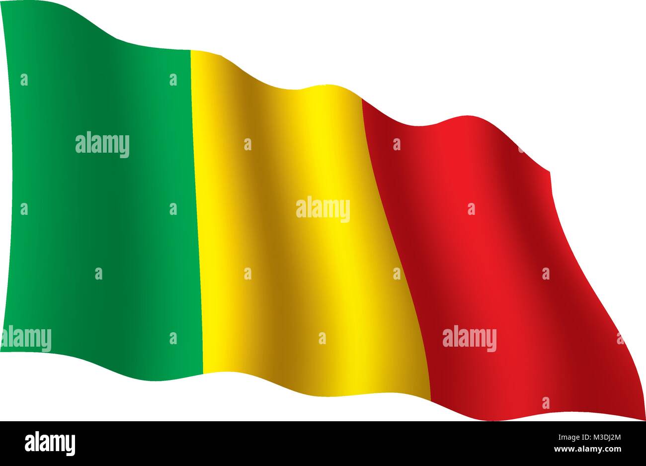 Mali drapeau. Vector Illustration de Vecteur