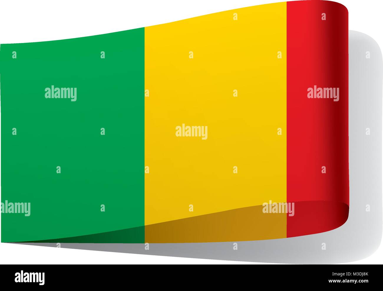 Mali drapeau. Vector Illustration de Vecteur