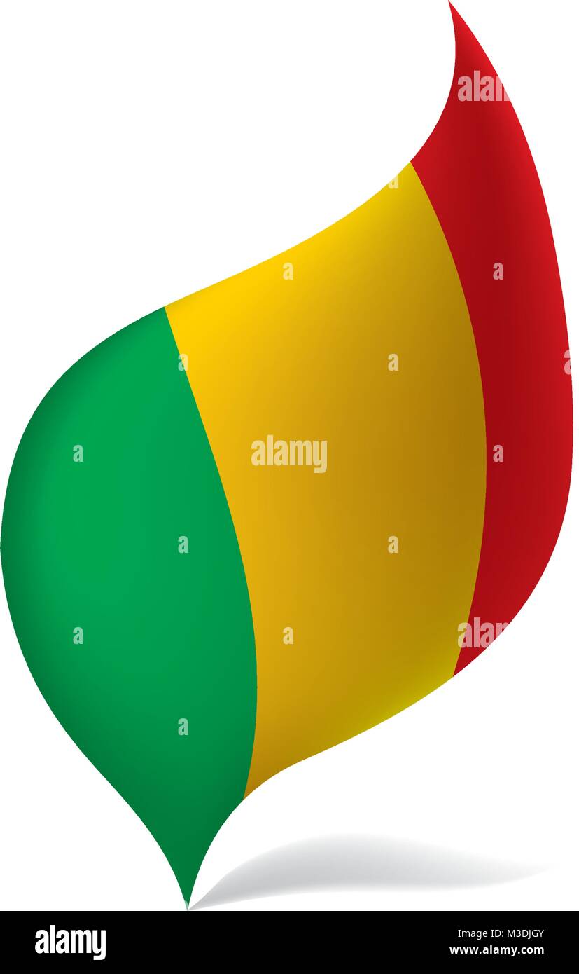 Mali drapeau. Vector Illustration de Vecteur