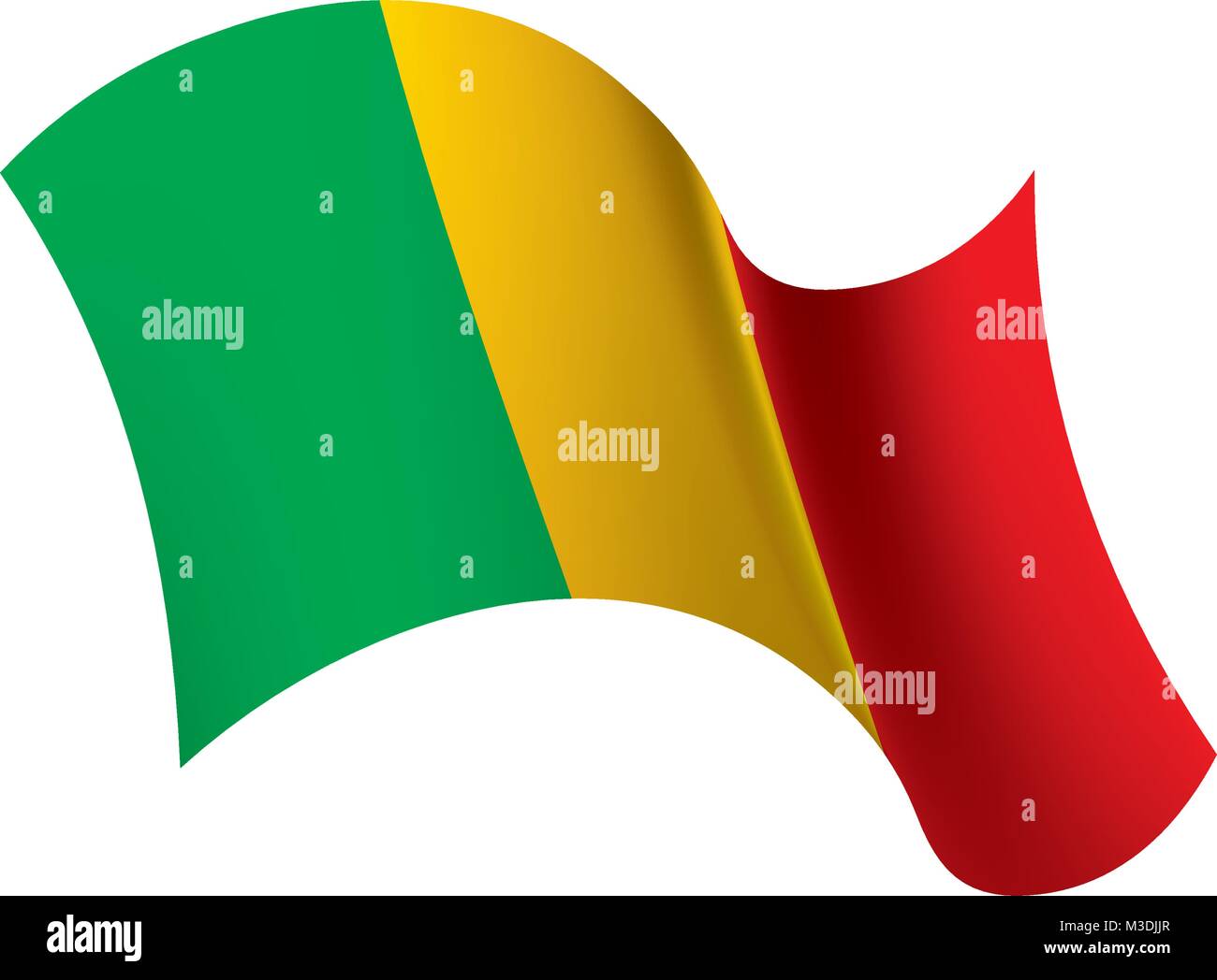 Mali drapeau. Vector Illustration de Vecteur