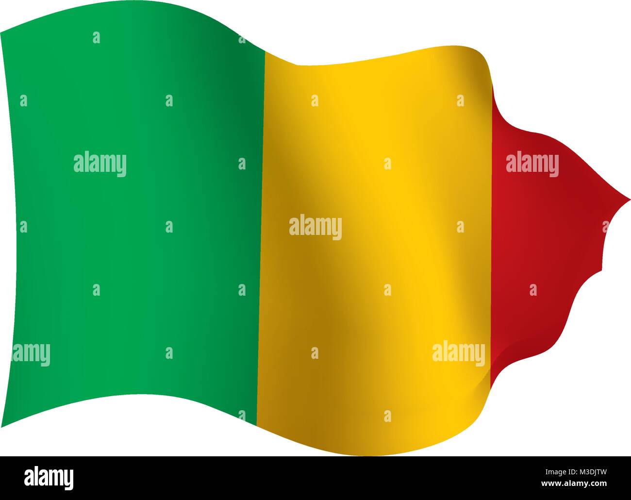 Mali drapeau. Vector Illustration de Vecteur