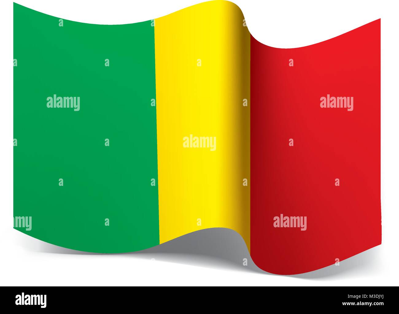 Mali drapeau. Vector Illustration de Vecteur