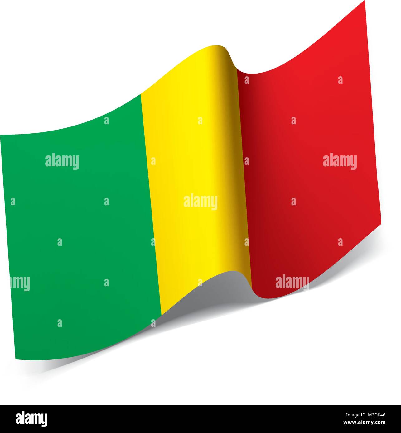 Mali drapeau. Vector Illustration de Vecteur