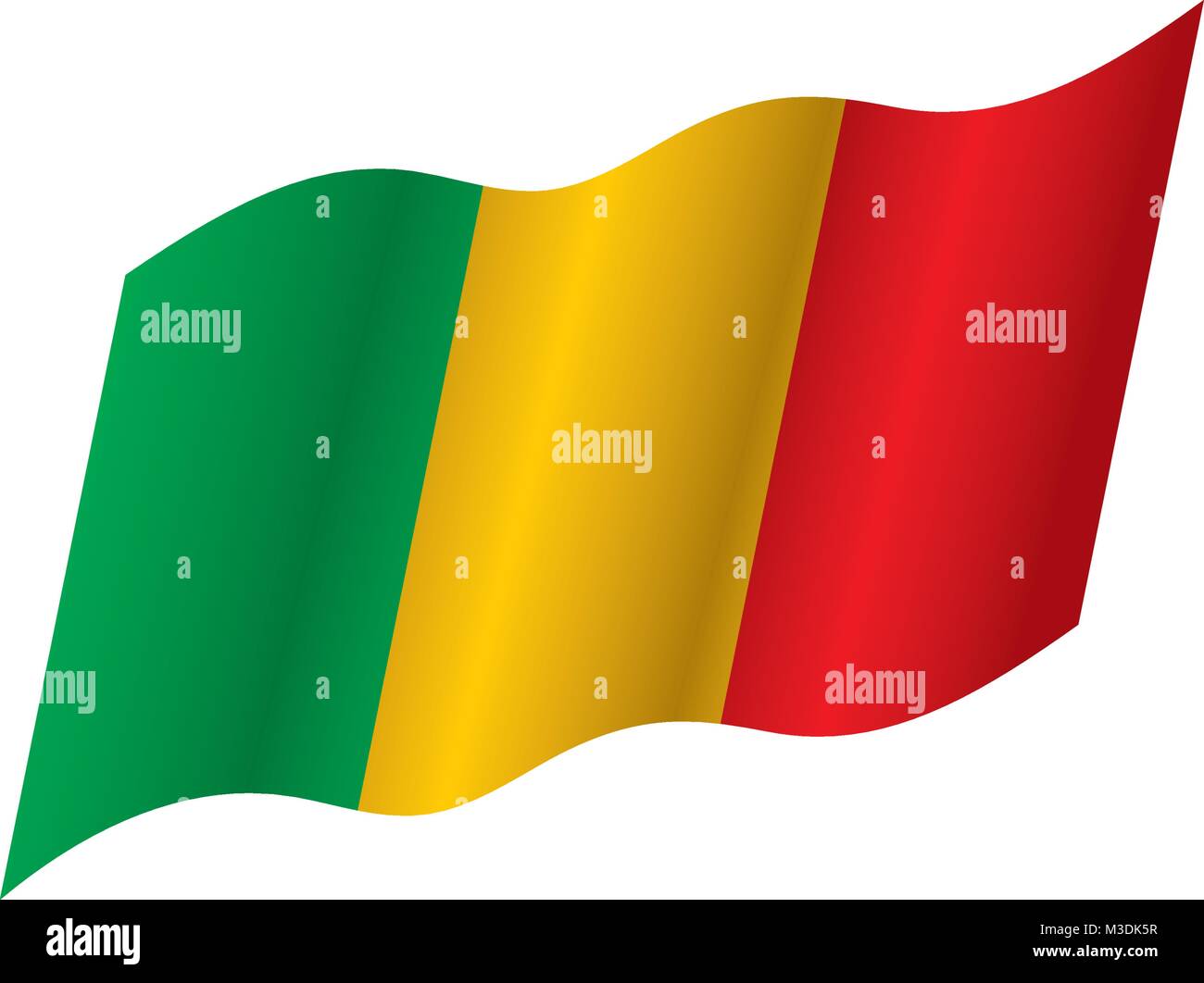 Mali drapeau. Vector Illustration de Vecteur