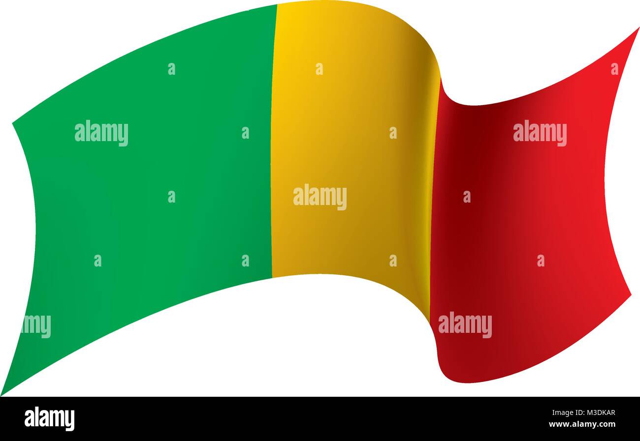 Mali drapeau. Vector Illustration de Vecteur