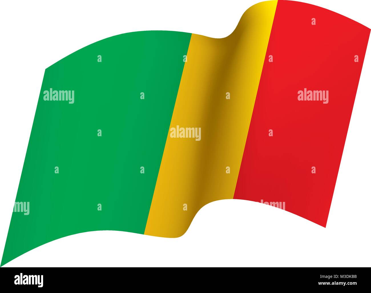 Mali drapeau. Vector Illustration de Vecteur