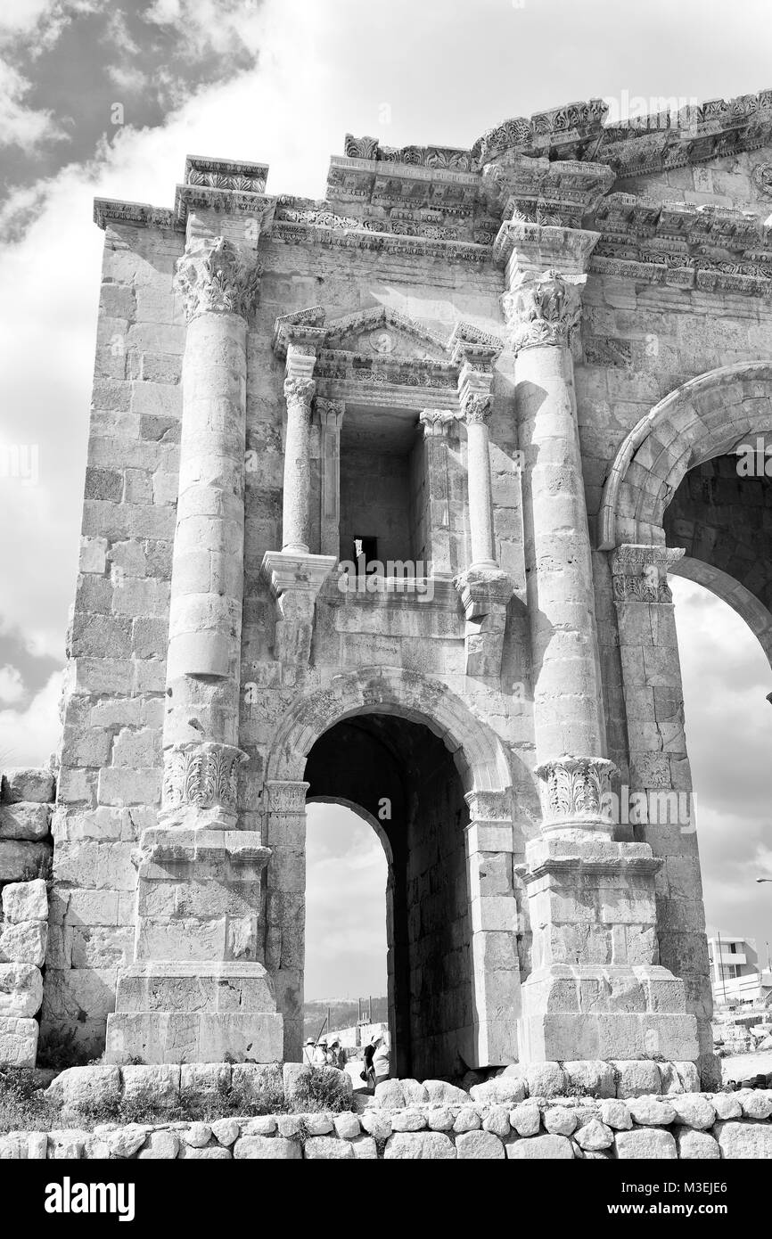 En Jordanie Jerash le site archéologique antique héritage classique pour les touristes Banque D'Images