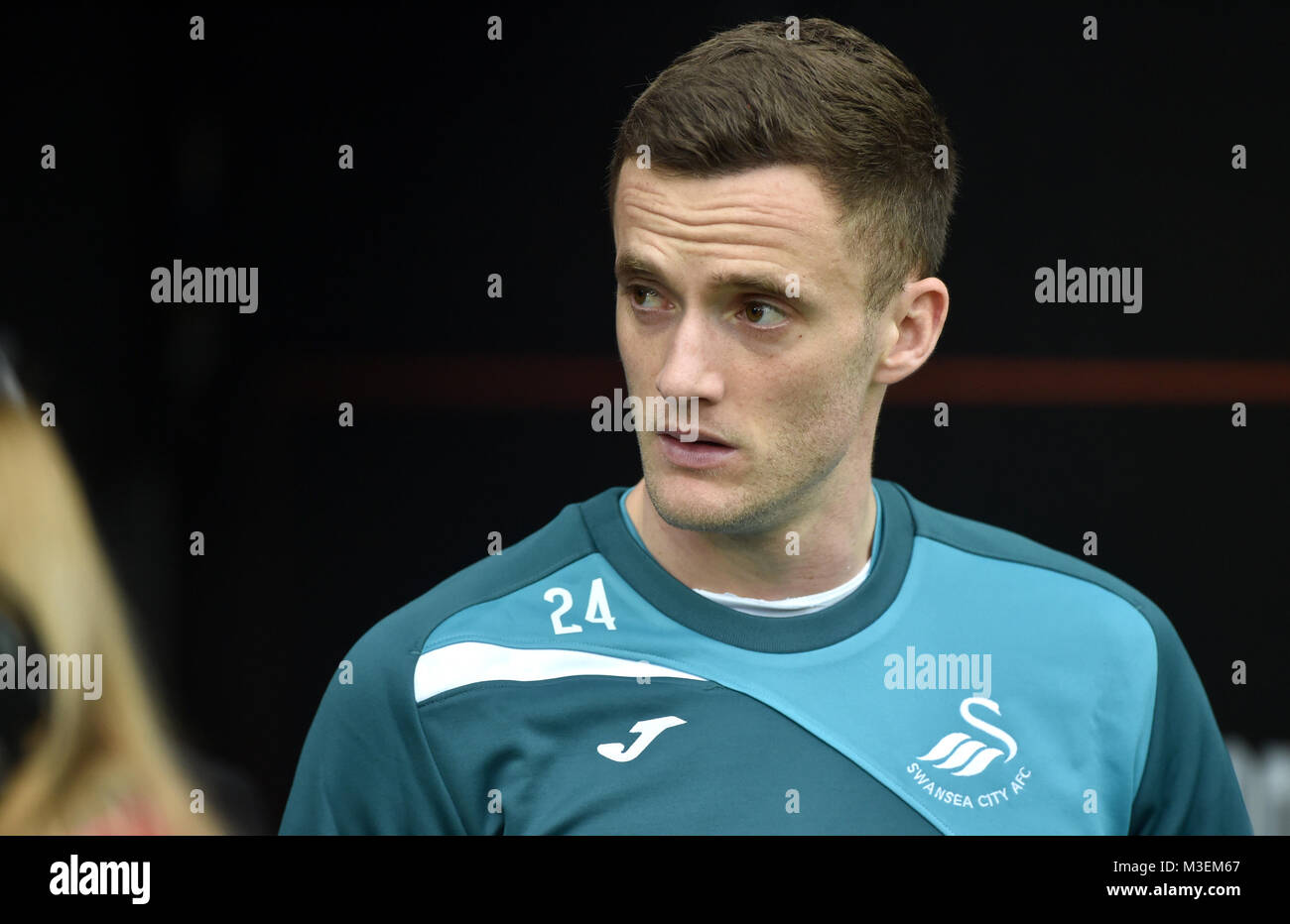 Andy King de Swansea City pendant le match de la Premier League au Liberty Stadium, à Swansea. APPUYEZ SUR ASSOCIATION photo. Date de la photo: Samedi 10 février 2018. Voir PA Story FOOTBALL Swansea. Le crédit photo devrait se lire comme suit : Simon Galloway/PA Wire. RESTRICTIONS : aucune utilisation avec des fichiers audio, vidéo, données, listes de présentoirs, logos de clubs/ligue ou services « en direct » non autorisés. Utilisation en ligne limitée à 75 images, pas d'émulation vidéo. Aucune utilisation dans les Paris, les jeux ou les publications de club/ligue/joueur unique Banque D'Images