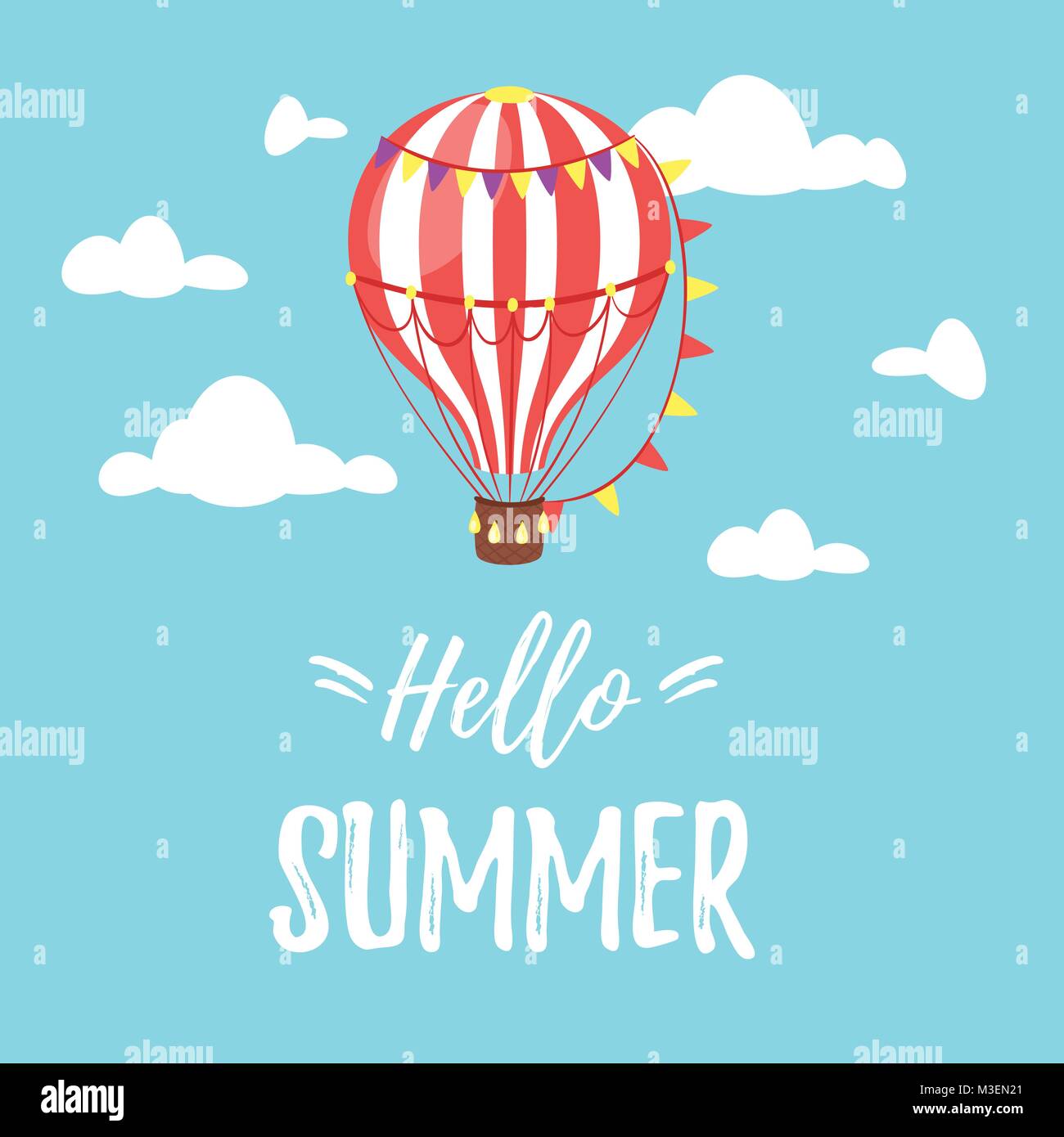 Design Hello Summer Illustration de Vecteur