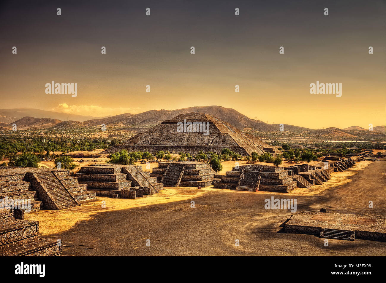 Pyramide du soleil Mexique prises en 2015 Banque D'Images