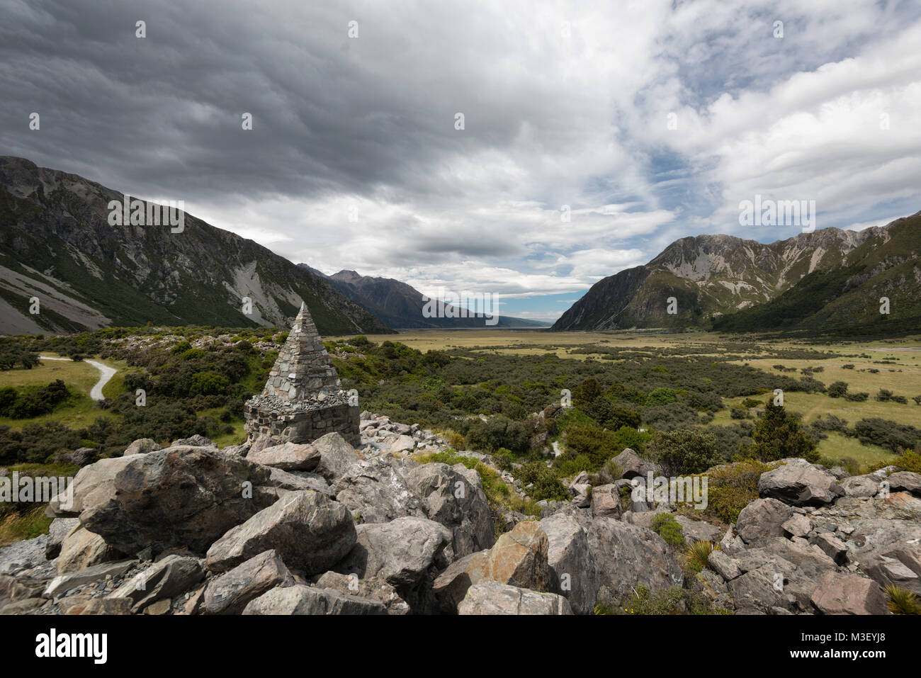 Hooker Valley Hike Nouvelle-zélande pris en 2015 Banque D'Images