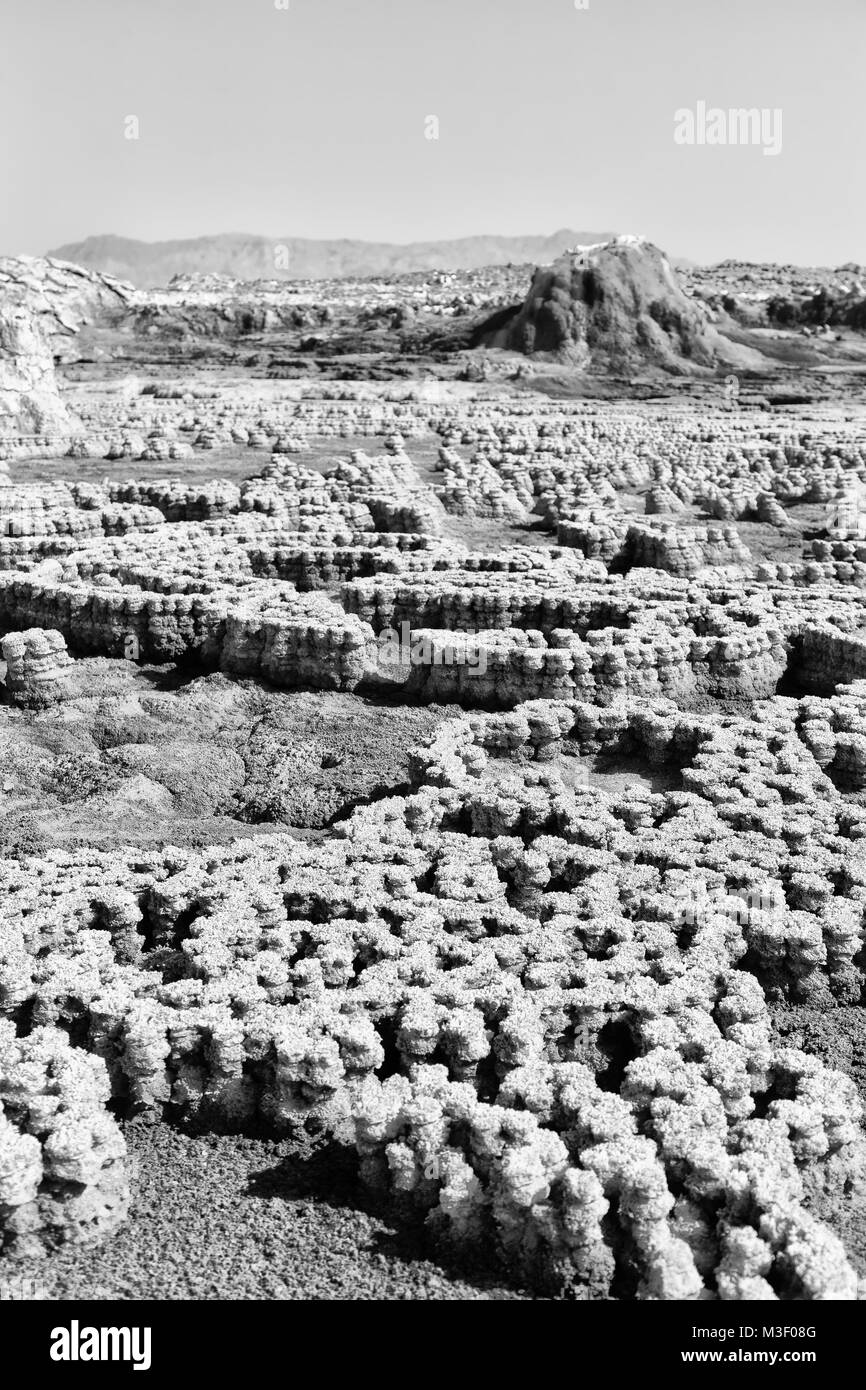 Dans l'Afrique de l'Éthiopie de danakil dépression volcanique de dallol Banque D'Images