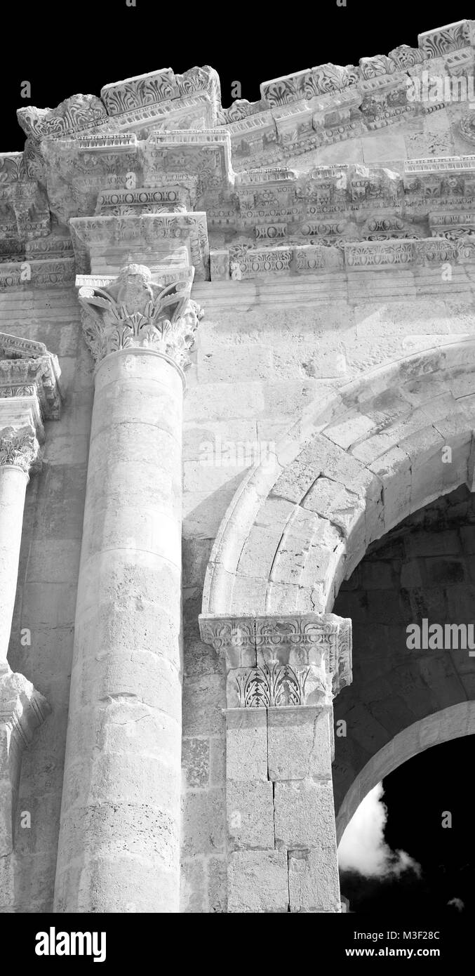 En Jordanie Jerash le site archéologique antique héritage classique pour les touristes Banque D'Images