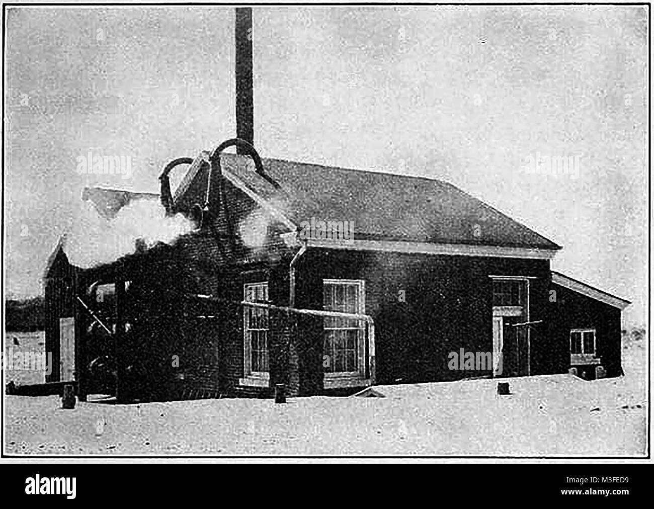 Old American phares, phares et les aides à la navigation - Le Brouillard station à station de phare du cap Henry en 1923 Banque D'Images