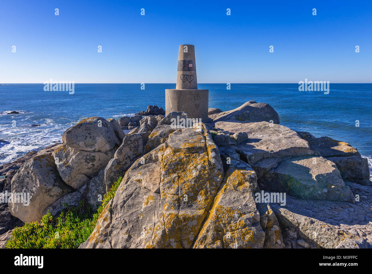 Dans la côte de l'Océan atlantique district de Leca da Palmeira Matosinhos ville dans le nord du district de Porto Portugal Banque D'Images