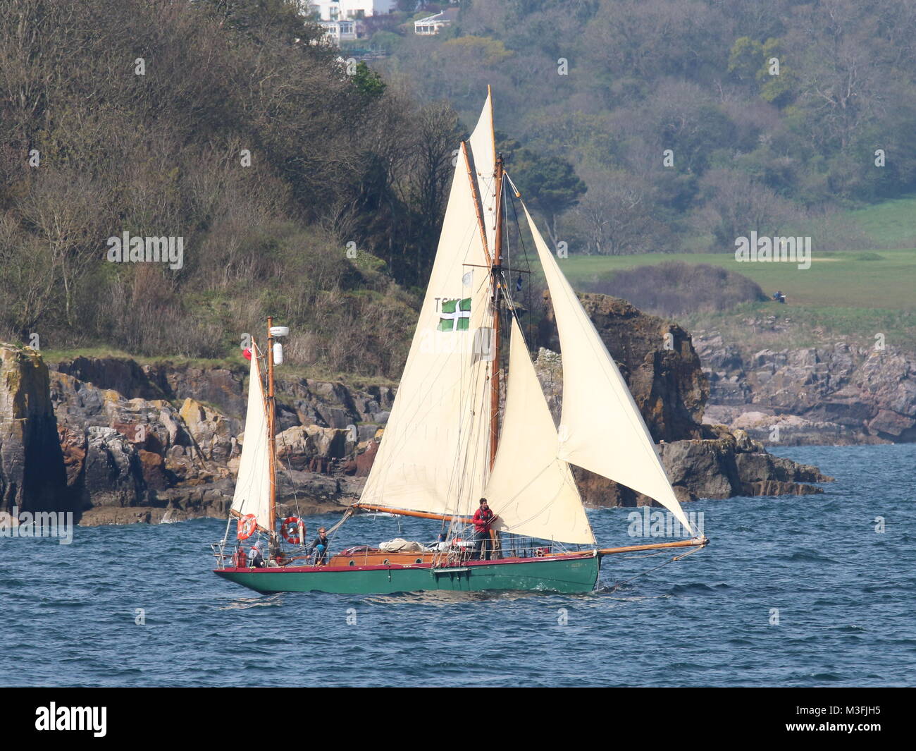 Moosk est le plus ancien navire exploité par la Island Trust, un organisme de formation à la voile basée à Exeter. Banque D'Images