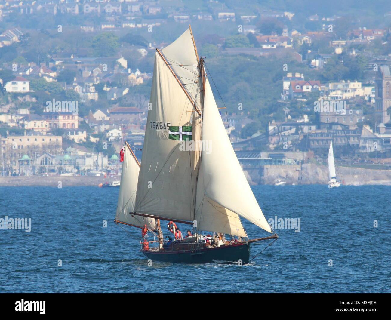 Moosk est le plus ancien navire exploité par la Island Trust, un organisme de formation à la voile basée à Exeter. Banque D'Images