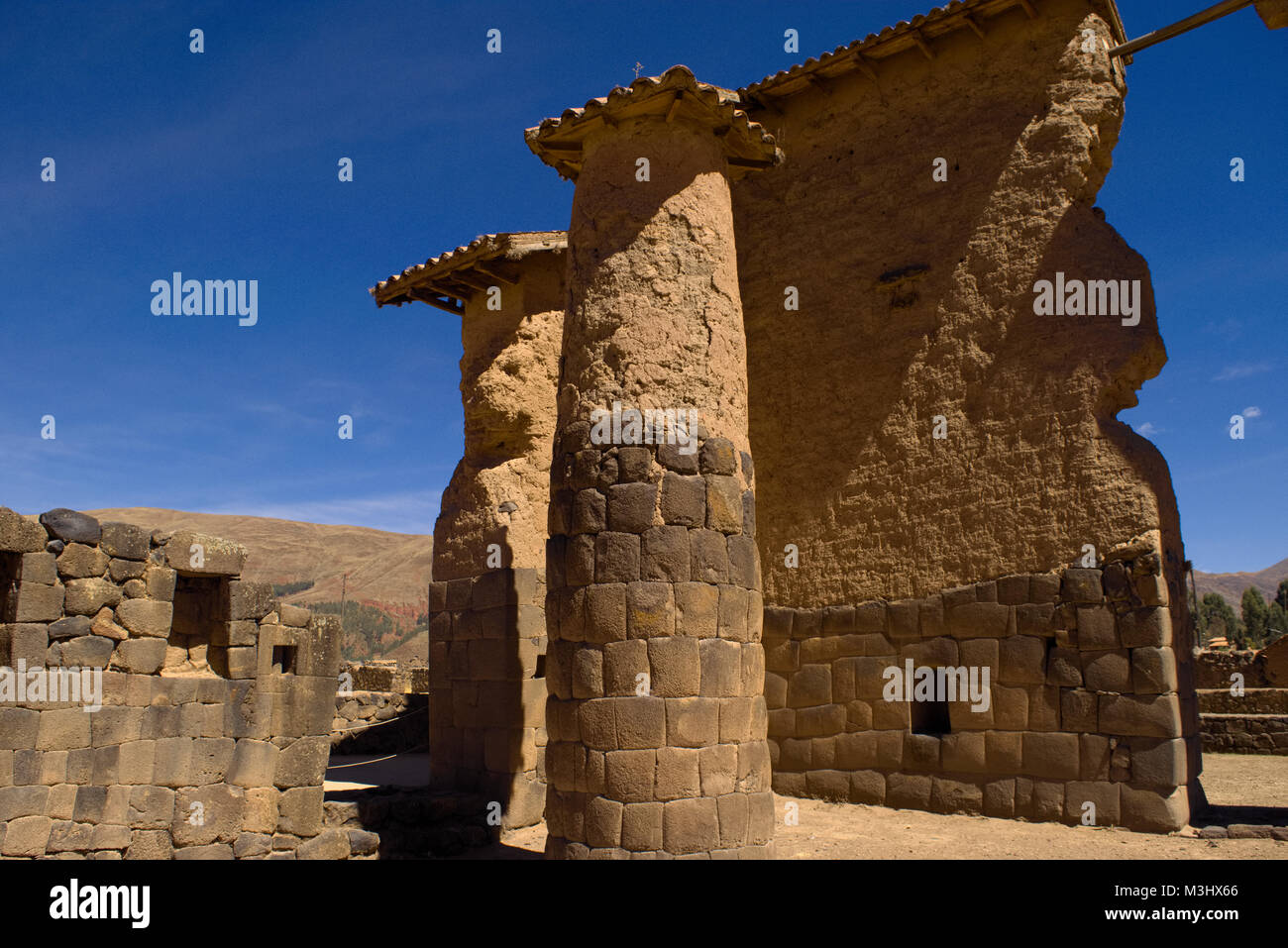 Ruines de Raqchi, Pérou Banque D'Images