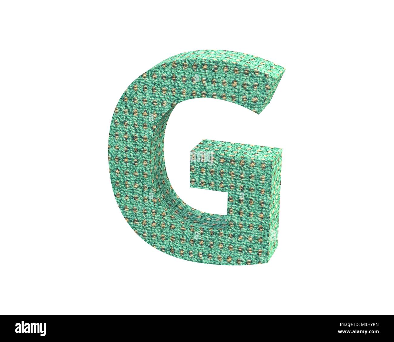 Le rendu 3D font tapis d'une couleur capital G Banque D'Images