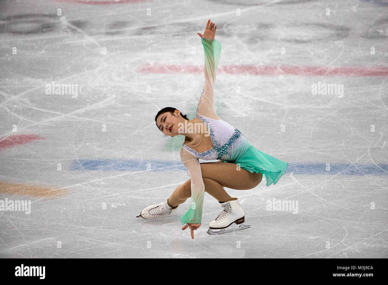 Gangneung, Corée du Sud. Feb 11, 2018. concurrence au cours de l'événement l'équipe de patinage en couple de patinage libre à l'occasion des Jeux Olympiques d'hiver de PyeongChang 2018 à Gangneung Ice Arena le dimanche 11 février, 2018. Crédit : Paul Kitagaki Jr./ZUMA/Alamy Fil Live News Banque D'Images