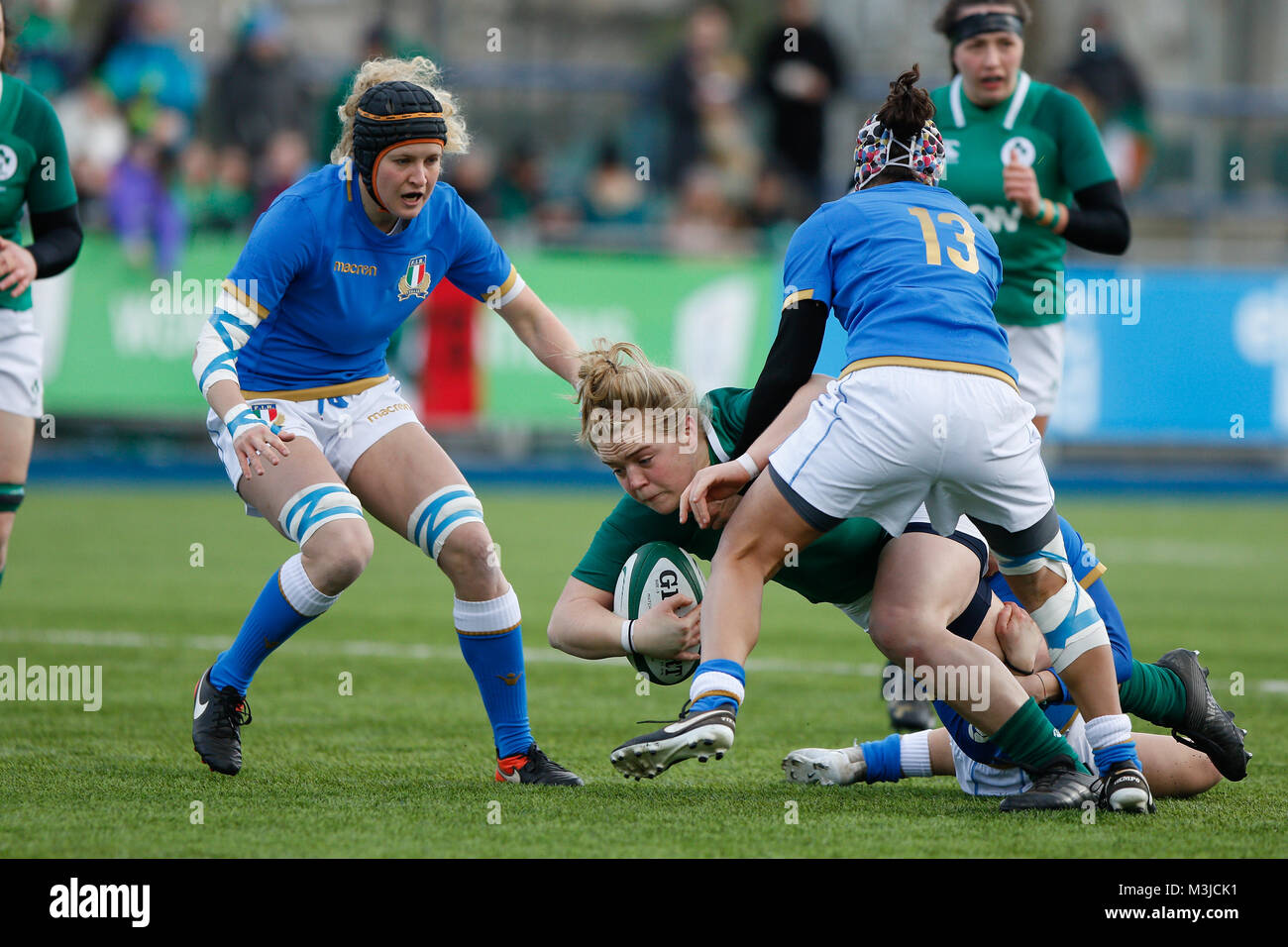 Dublin, Irlande. Dimanche 11 Février, 2018. Pour les femmes d'action Six Nations 2018 Irlande / Italie Crédit photo : Graham de Alamy Live News Crédit : Graham de Alamy Live News Banque D'Images