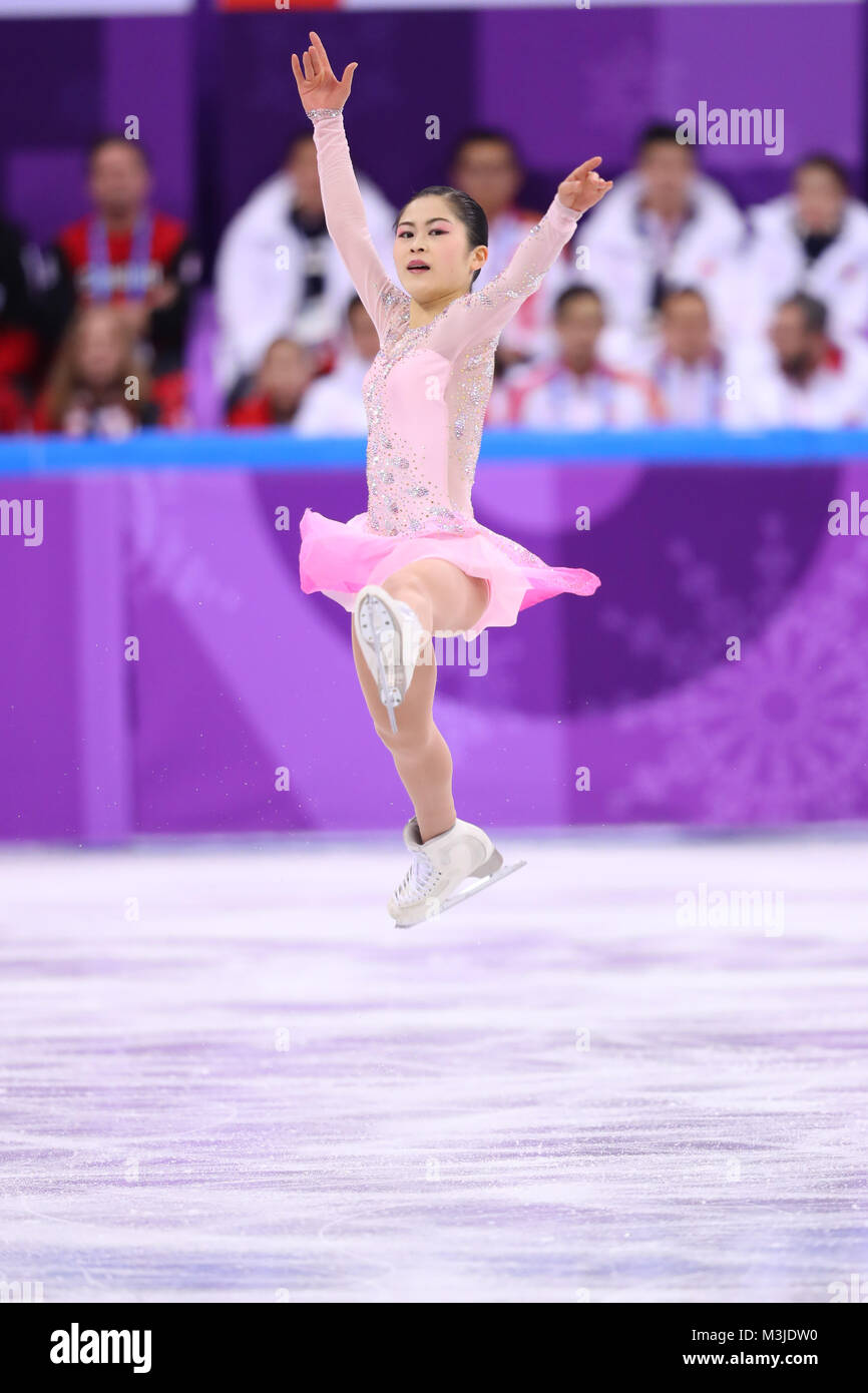 Gangneung, Corée du Sud. Feb 11, 2018. Satoko Miyahara (JPN) : Les femmes de l'équipe de patinage artistique le programme court à Gangneung Ice Arena PyeongChang pendant les Jeux Olympiques d'hiver de 2018 à Gangneung, en Corée du Sud . Credit : Yohei Osada/AFLO SPORT/Alamy Live News Banque D'Images