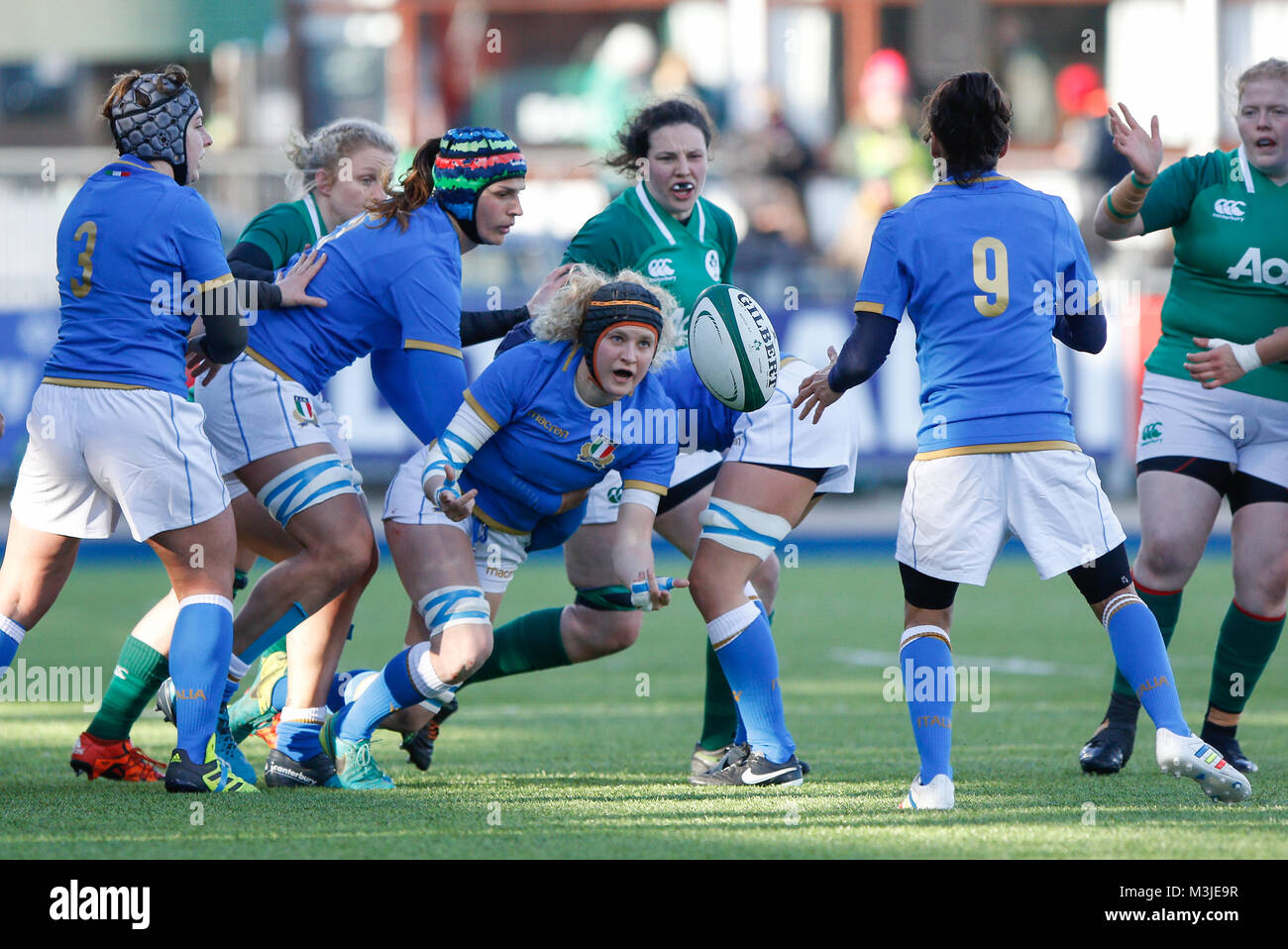 Dublin, Irlande. Dimanche 11 Février, 2018. Pour les femmes d'action Six Nations 2018 Irlande / Italie Score final : l'Irlande 21 Italie 8 Crédit : Graham de Alamy Live News Banque D'Images