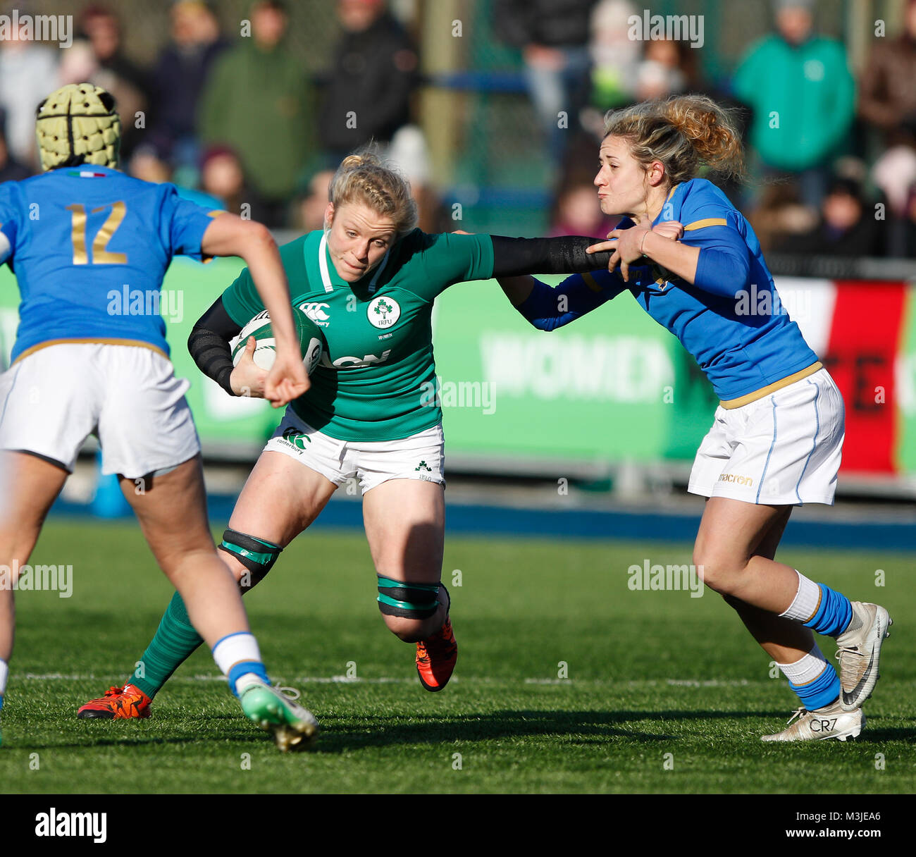 Dublin, Irlande. Dimanche 11 Février, 2018. Pour les femmes d'action Six Nations 2018 Irlande / Italie Score final : l'Irlande 21 Italie 8 Crédit : Graham de Alamy Live News Banque D'Images