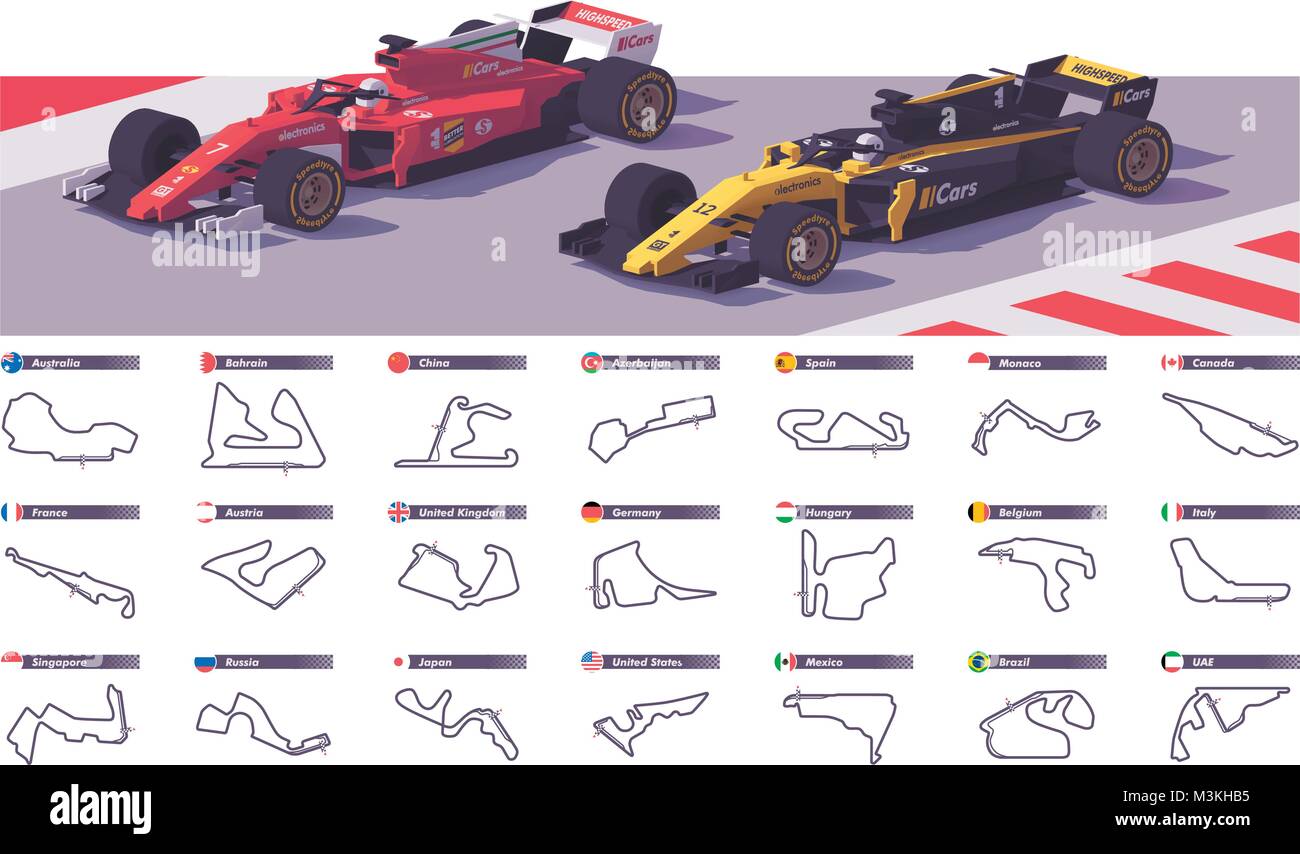 Pistes de course moteur Vector Illustration de Vecteur