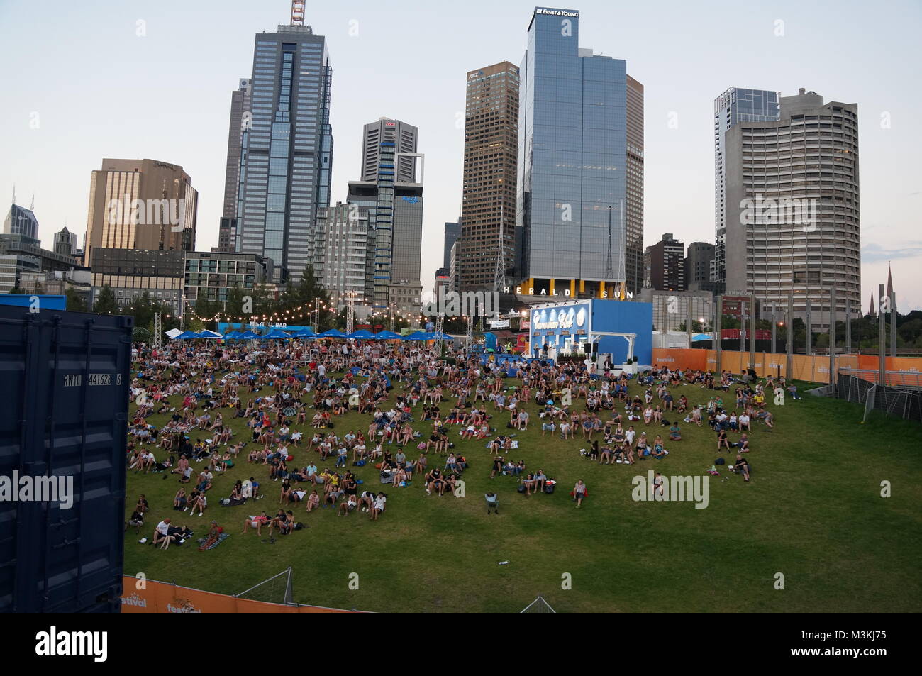 Australian Open 2018 visionnement public Banque D'Images