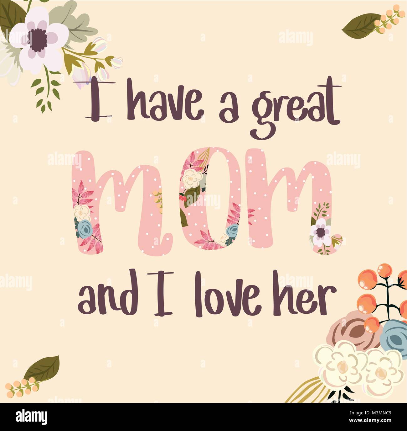Jolie Carte Dans Des Tons Pastel Avec Des Ornements De Fleurs Pour La Fete Des Meres Image Vectorielle Stock Alamy Jolie Carte Dans Des Tons Pastel Avec Des Ornements De Fleurs Pour La Fete Des Meres Image Vectorielle Stock Alamy