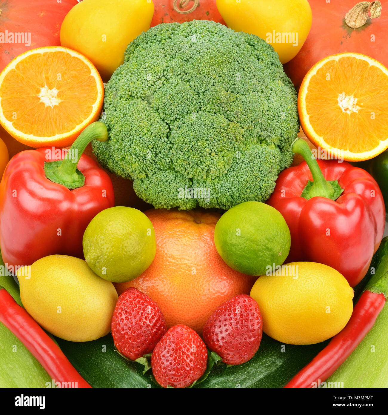 Fruits et légumes d'arrière-plan Banque D'Images