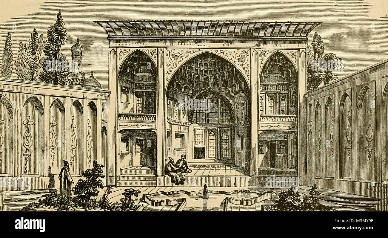 Cour du monarque perse - Palais Royal d'Ispahan Banque D'Images
