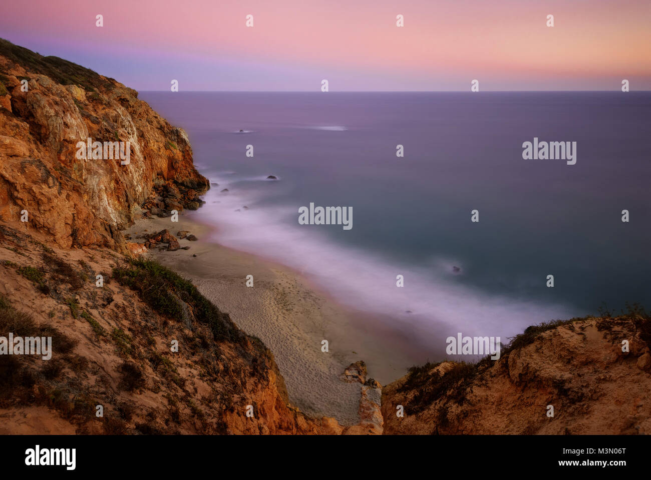 Point Dume Malibu Coucher du Soleil prises en 2015 Banque D'Images