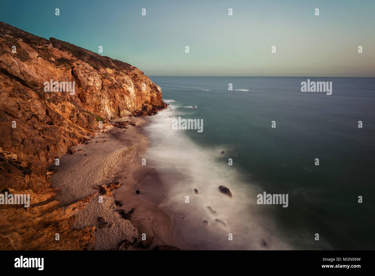 Point Dume Malibu Coucher du Soleil prises en 2015 Banque D'Images