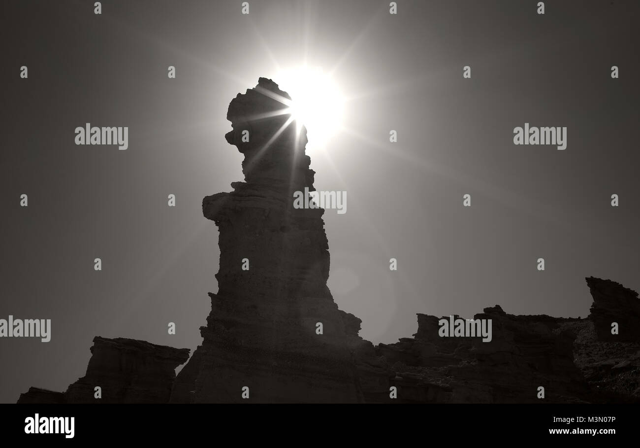 Le Pinnacle utilisé comme partie du décor simulant une planète extra-terrestre au cours de l'atterrissage en catastrophe du Jupiter 2 dans les années 60 tv show perdu dans l'espace. Banque D'Images