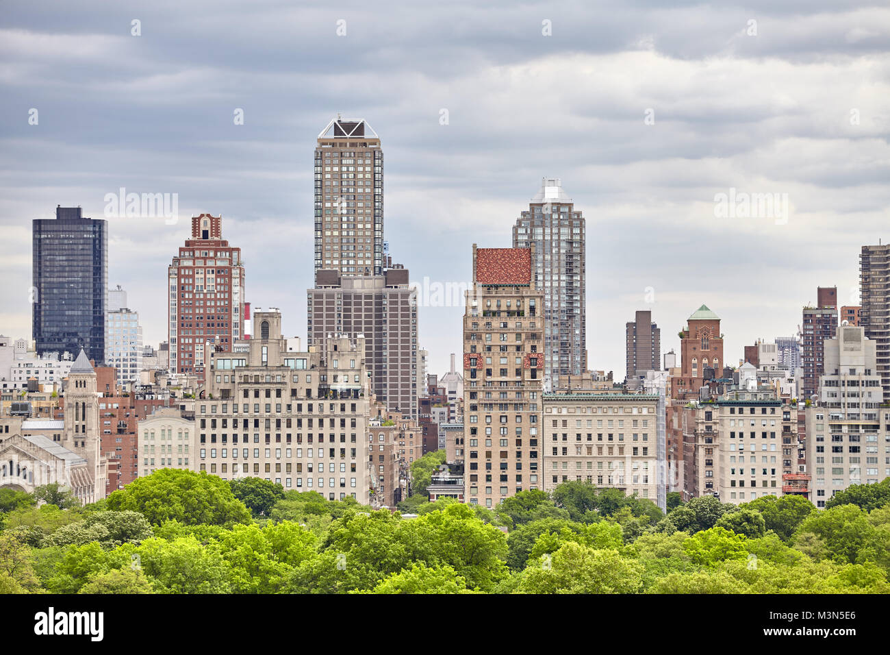 Manhattan sur le Central Park, New York City, USA. Banque D'Images