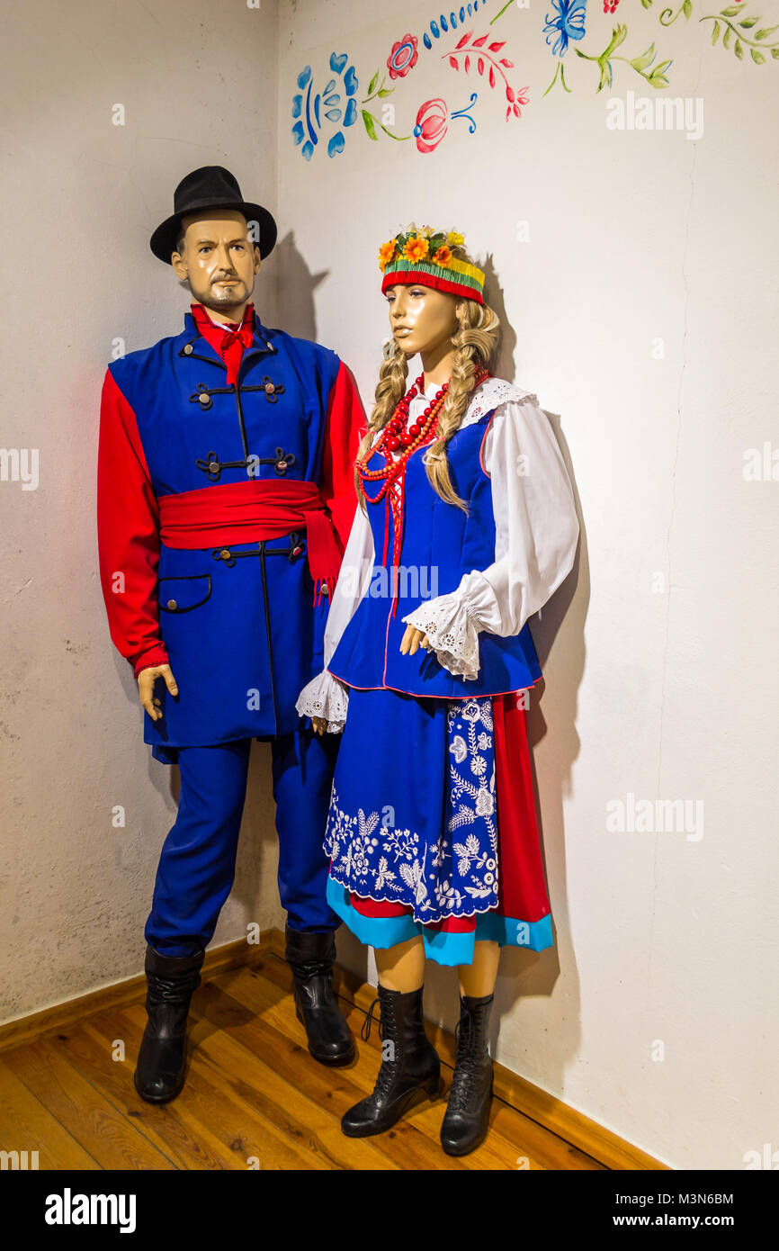 Vieux costume, Pologne Banque D'Images