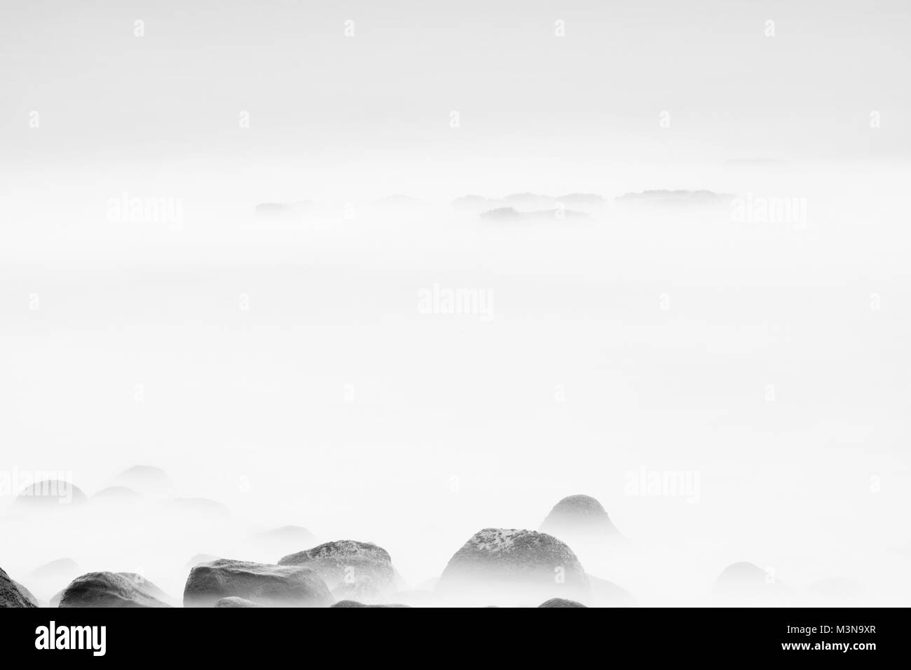 10 Arrêter la densité neutre longue exposition photo de Golfe de Pozzuoli, Naples, Italie Banque D'Images