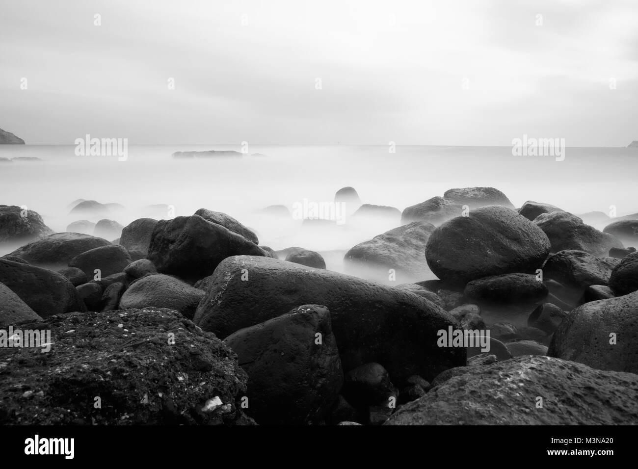 10 Arrêter la densité neutre longue exposition photo de Golfe de Pozzuoli, Naples, Italie Banque D'Images