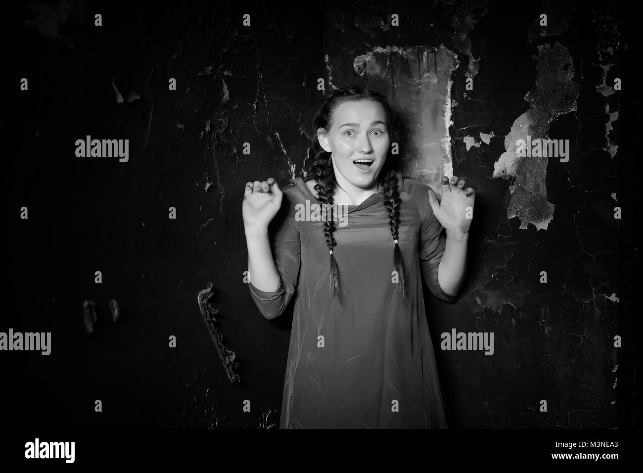 Vieille Femme Qui Fait Peure Banque d'images noir et blanc Alamy