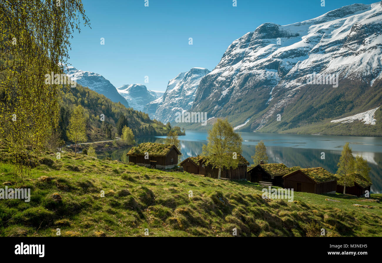 Paysage idyllique en Norvège Banque D'Images