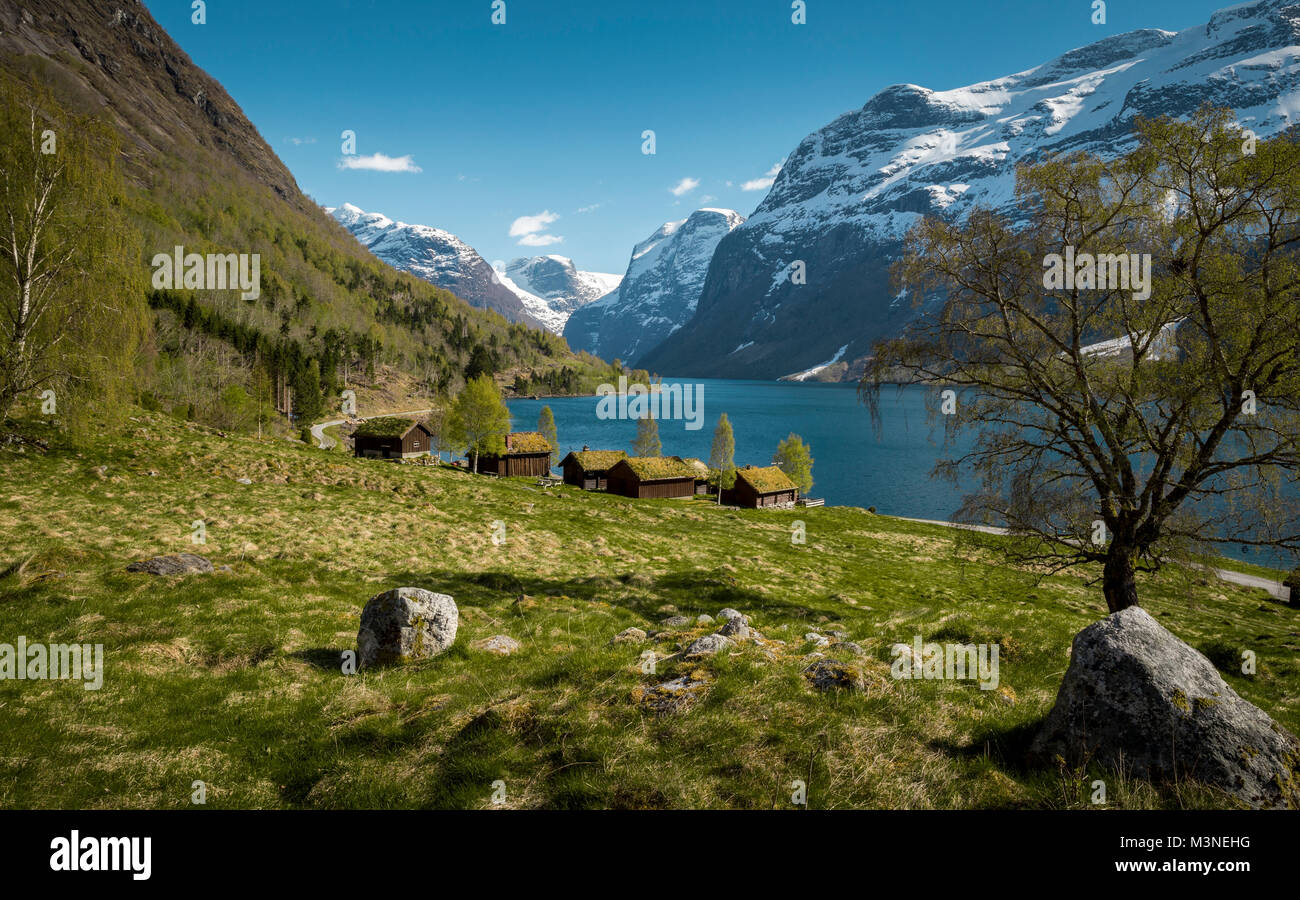 Paysage idyllique en Norvège Banque D'Images