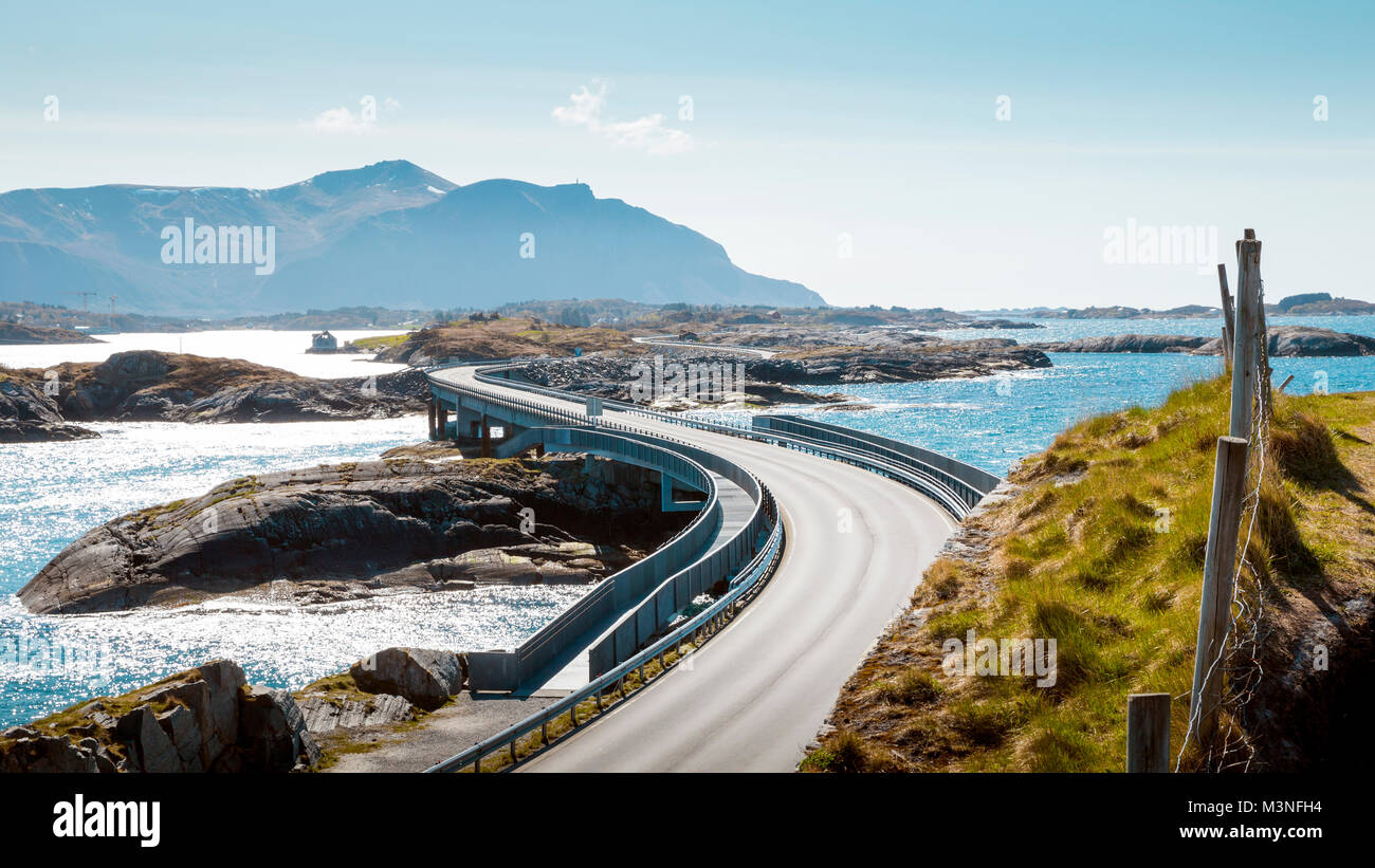 Route de l'Atlantique en Norvège Banque D'Images