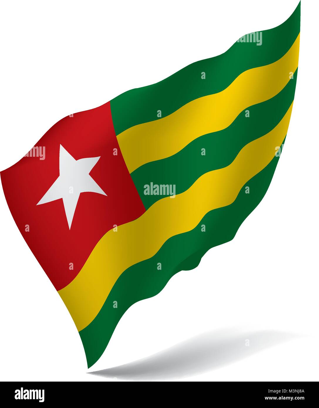 Drapeau togo, vector illustration Illustration de Vecteur