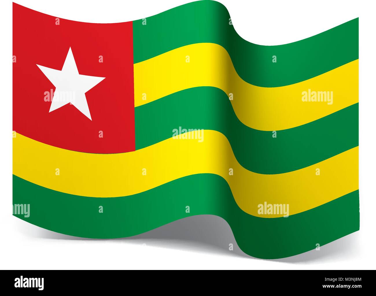 Drapeau togo, vector illustration Illustration de Vecteur