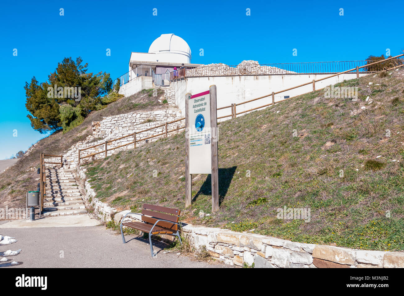 Observatoire astronomique de Castelltallat, Catalogne, Espagne Banque D'Images